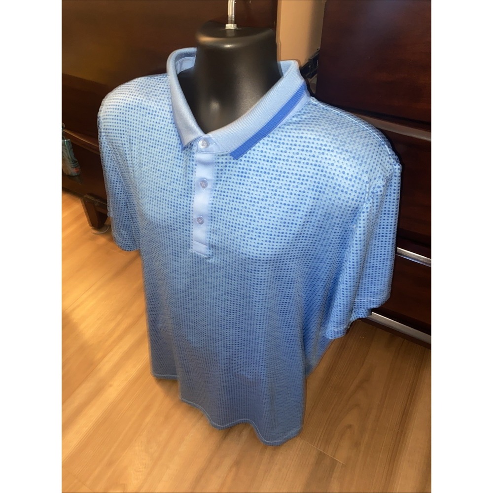 Redvanly Polo Shirt Mens Size XXL Blue Athletic Golf Performance Stretch - Picture 2 of 7